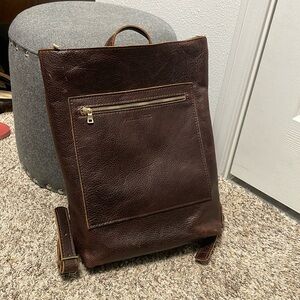 Portland Leather Goods Laptop Backpack in Coldbrew
